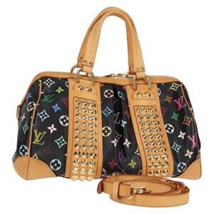 LOUIS VUITTON Monogram Multicolor Courtney MM Bag Black M45642